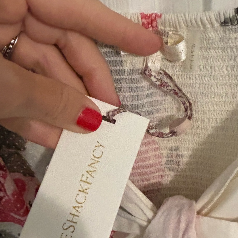 NWT LoveShackFancy Pink Floral Dress - Picture 2 of 2